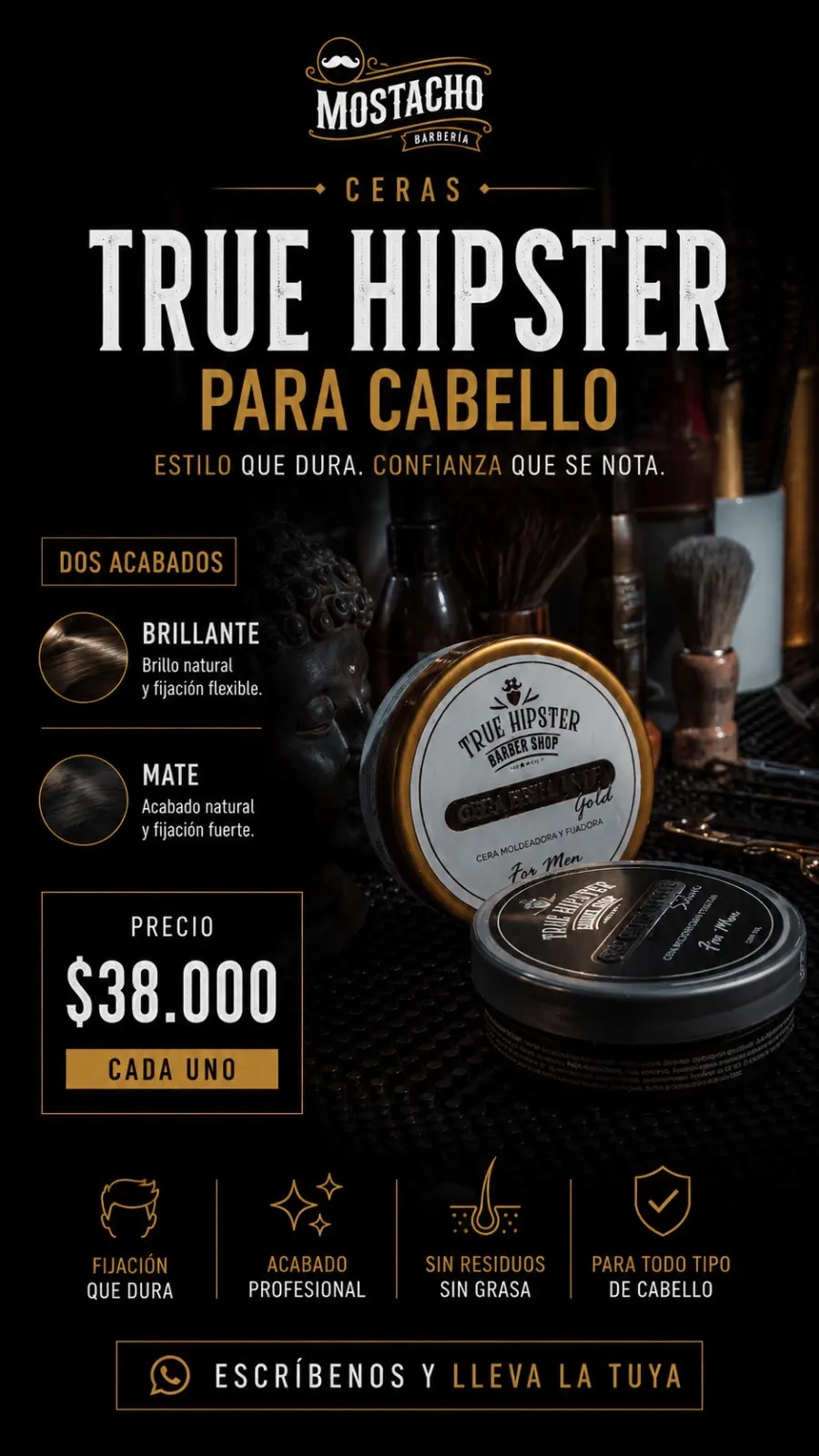 Ceras True Hipster para cabello