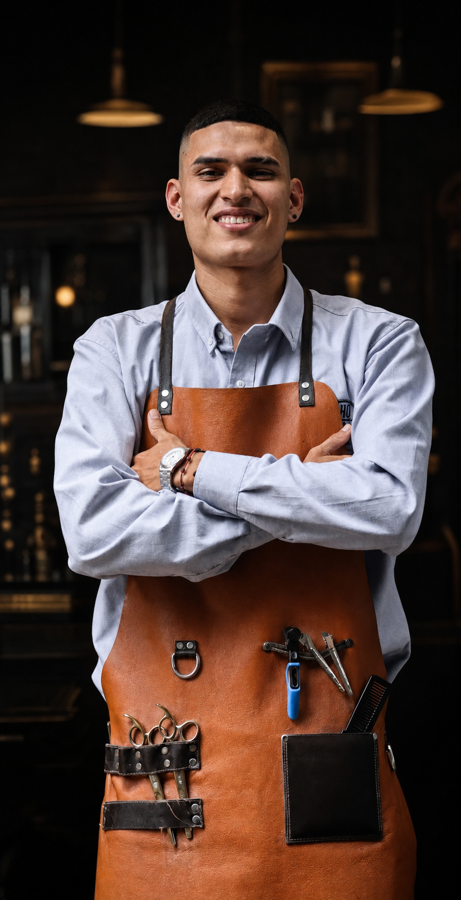 Retrato de Styven, equipo de Mostacho Barbería