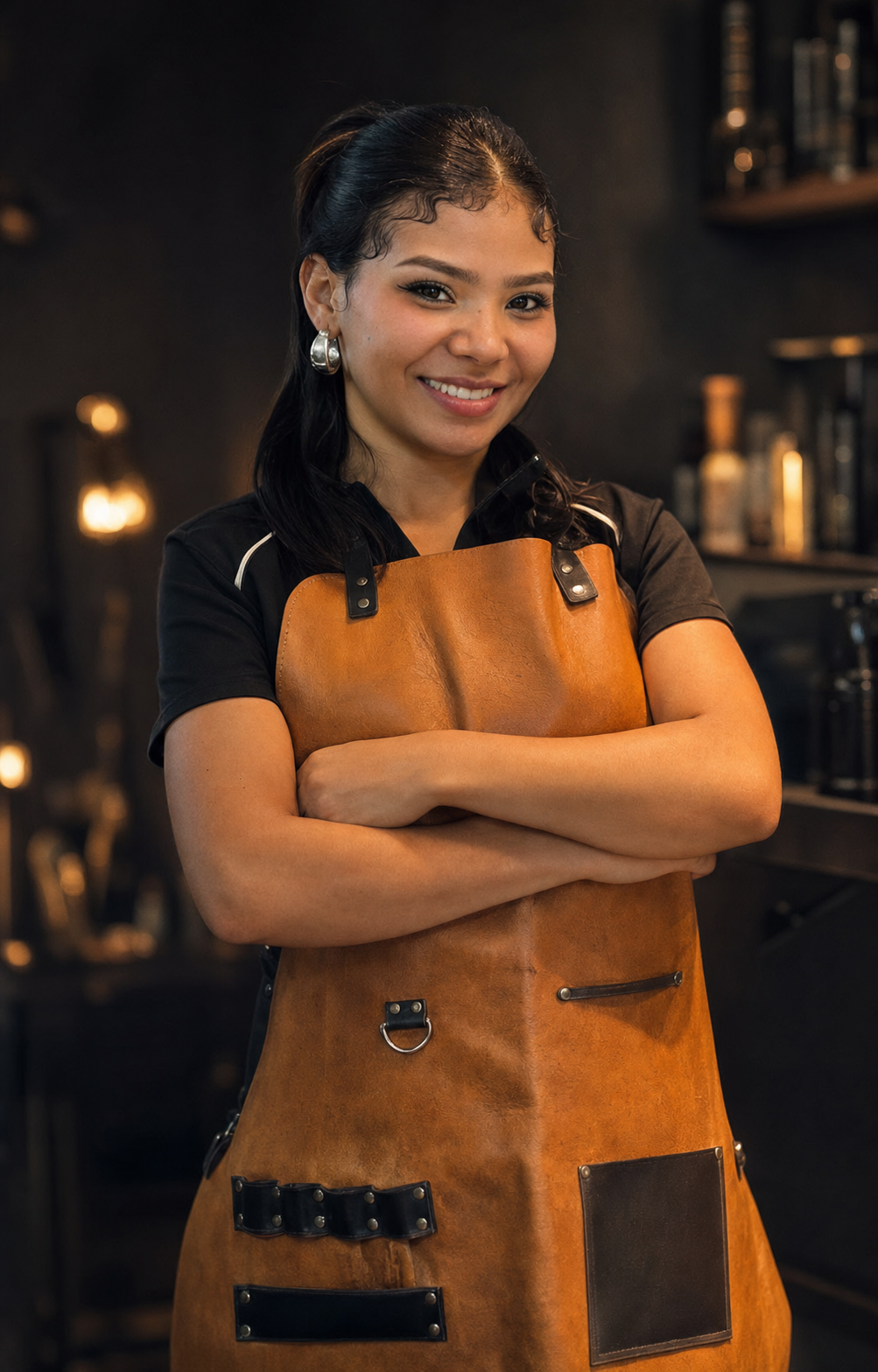 Retrato de Ximena, equipo de Mostacho Barbería